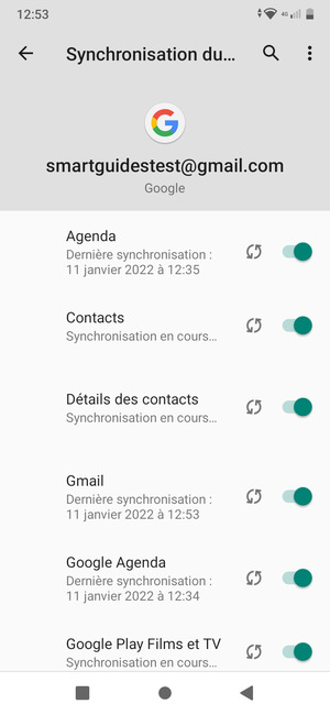 Vos informations seront synchronisées