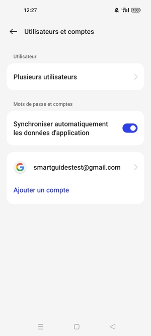 Sélectionnez votre compte Google