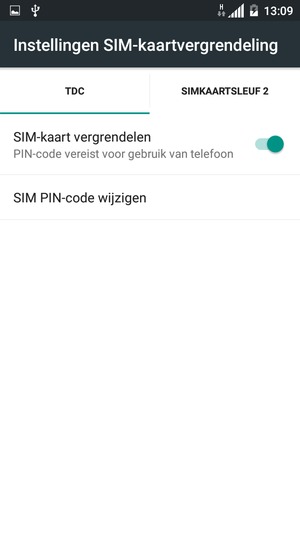 Selecteer Digicel en selecteer vervolgens SIM PIN-code wijzigen