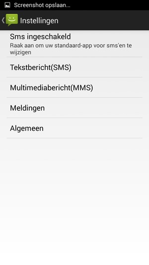 Selecteer Tekstbericht(SMS)