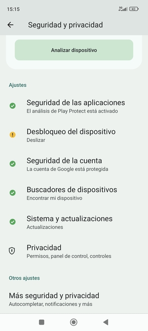 Desplácese y seleccione Sistema y actualizaciones