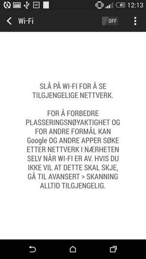 Slå på Wi-Fi