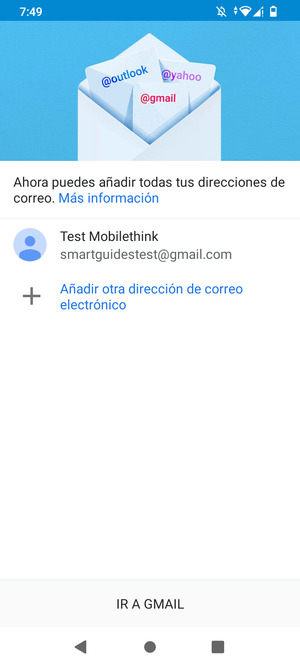 Seleccione IR A GMAIL