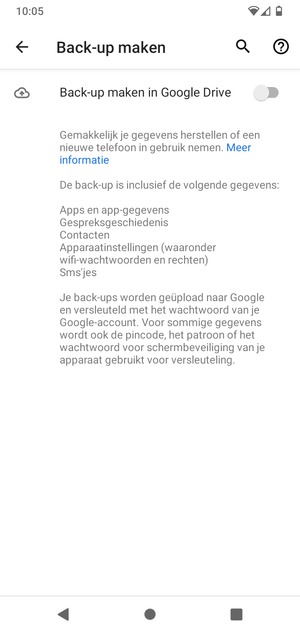 Schakel Back-up maken in Google Drive in