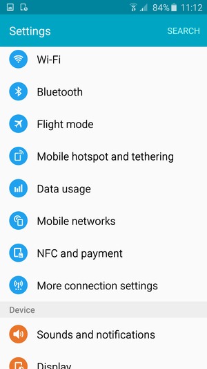 Select Tethering and Mobile hotspot / Mobile hotspot and tethering