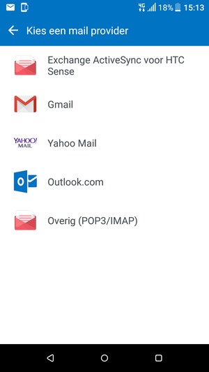 Selecteer Outlook.com (Hotmail)