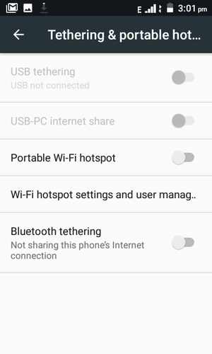 Select Wi-Fi hotspot settings and user management