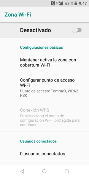 Seleccione Configurar punto de acceso Wi-Fi