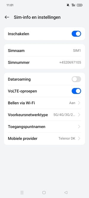 Om van netwerk te wisselen in geval van netwerkproblemen, selecteert u Mobiele provider