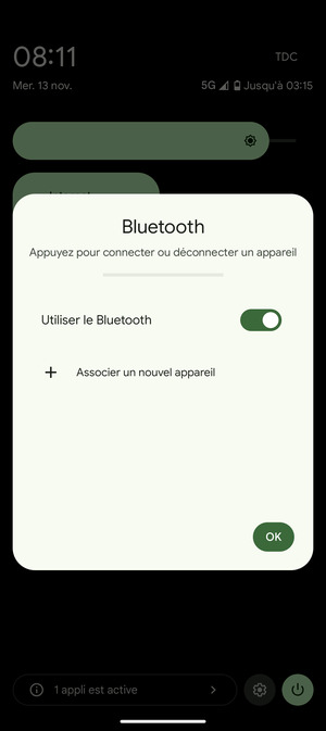 Désactiver Utiliser le Bluetooth