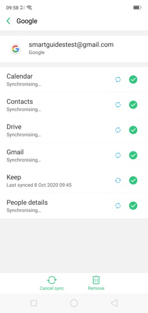 Your contacts from Google will now be synced to your OPPO