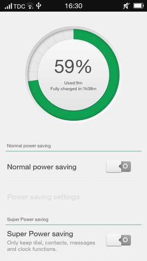 Turn Normal power saving on
