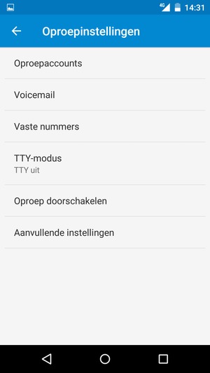 Selecteer Voicemail