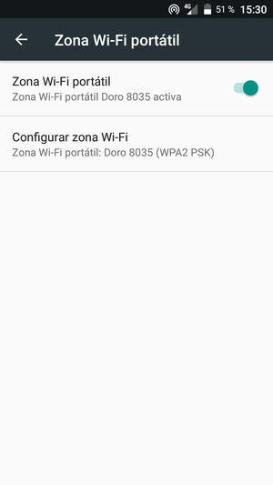 El teléfono ha sido configurado para su uso como módem