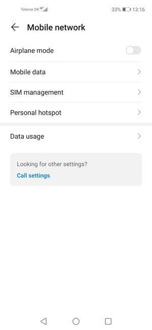 Select Mobile data