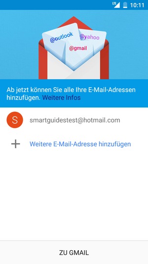 Wählen Sie ZU GMAIL