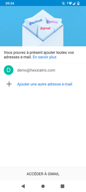 Sélectionnez ACCÉDER  À GMAIL