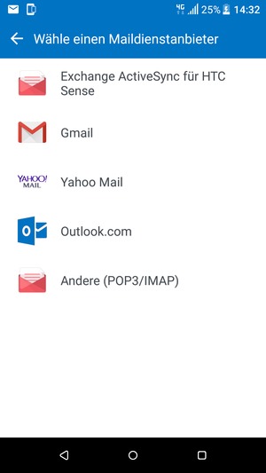 Wählen Sie Outlook.com (Hotmail)