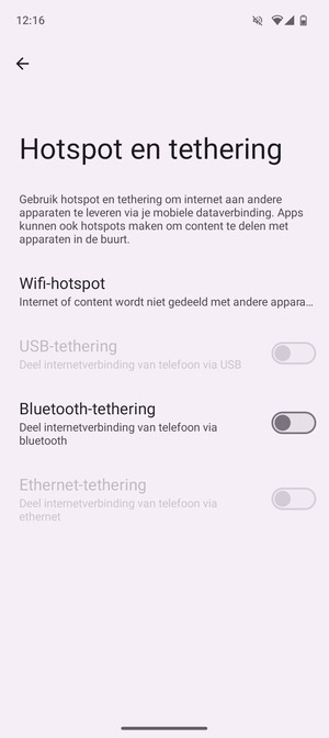 Selecteer Wifi-hotspot