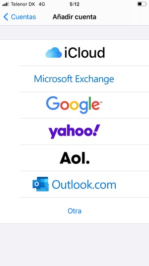 Seleccione Microsoft Exchange