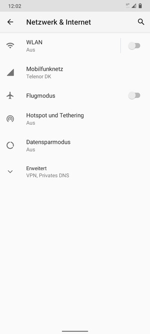 Wählen Sie Hotspot und Tethering