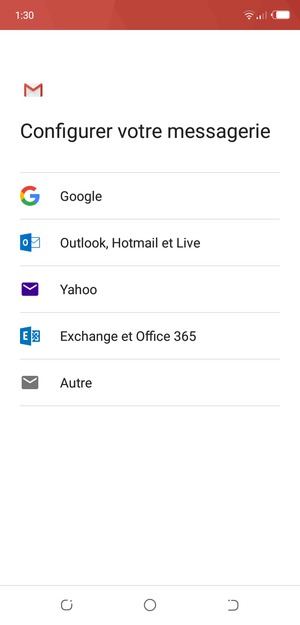 Sélectionnez Exchange et Office 365