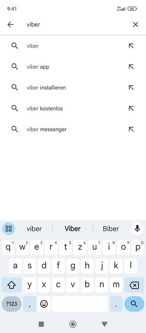 Geben Sie den Namen der App ein und wählen Sie Suchen