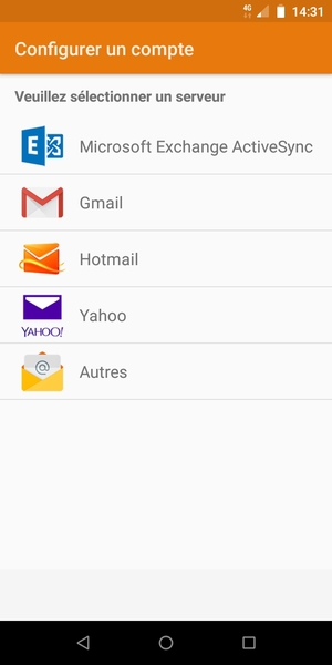 Sélectionnez Hotmail