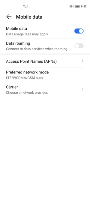 Select Access Point Names (APNs)
