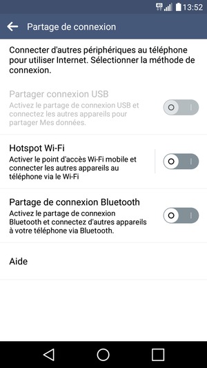 Sélectionnez Hotspot Wi-Fi