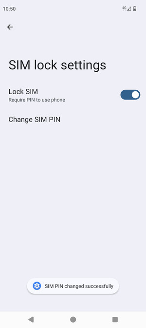 Your SIM PIN has been changed