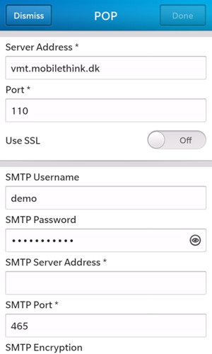 Scroll down and set Use SSL to Off