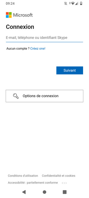 Saisissez votre adresse Hotmail et sélectionnez Suivant