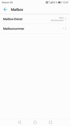 Wählen Sie Mailboxnummer