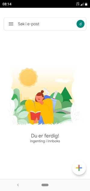 Gmail er klar til bruk