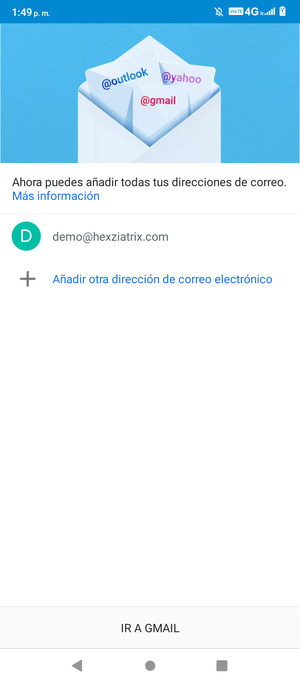 Seleccione IR A GMAIL