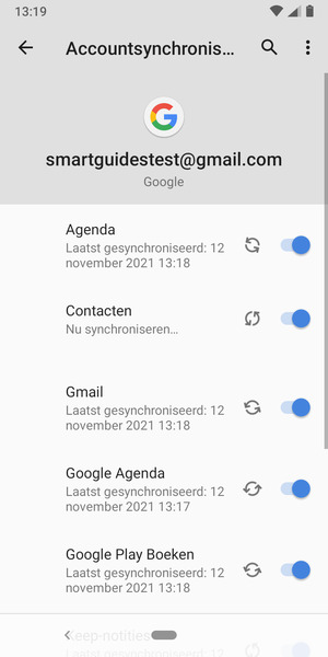 Uw contactpersonen van Google worden nu gesynchroniseerd met uw telefoon