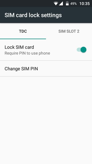 Select plan.com and  Change SIM PIN