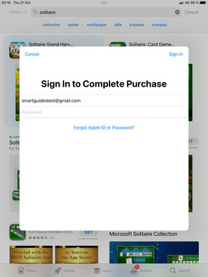Enter Apple ID Username and Password. Select Sign in