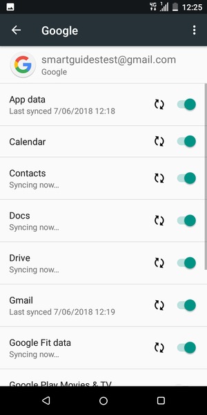 Your contacts from Google will now be synced to your smartphone.
