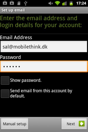 Enter your E-mail Address and Password. Select Next