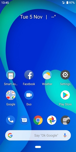 Return to the Home screen and slide up the bottom menu