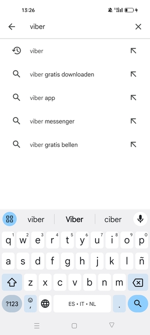 Voer de app-naam in en selecteer Zoeken