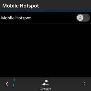 Para desactivar su punto de acceso, basta con establecer el valor de la opción Mobile Hotspot en Off.