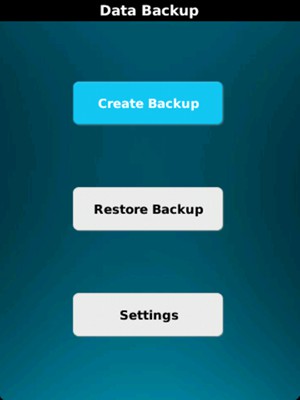 Select Create Backup