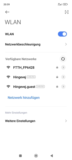 Wählen Sie das Wireless-Netzwerk, zu dem Sie eine Verbindung herstellen möchten