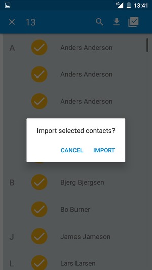 Select IMPORT