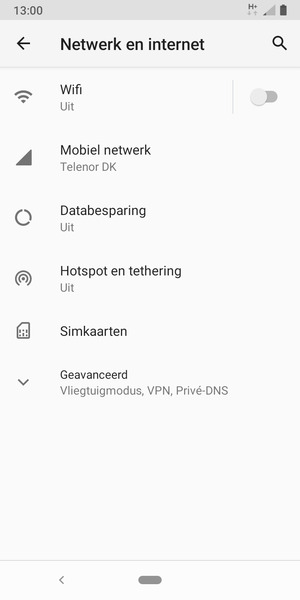 Selecteer Hotspot en tethering