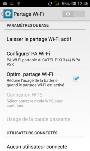Sélectionnez Configurer PA Wi-Fi 