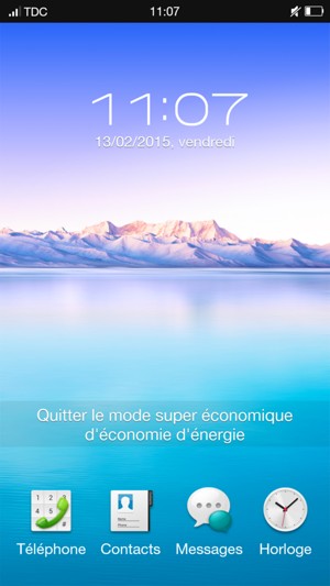 Pour désactiver le Mode super économique d'économie d'énergie, sélectionnez Quitter le mode super économique d'économie d'énergie